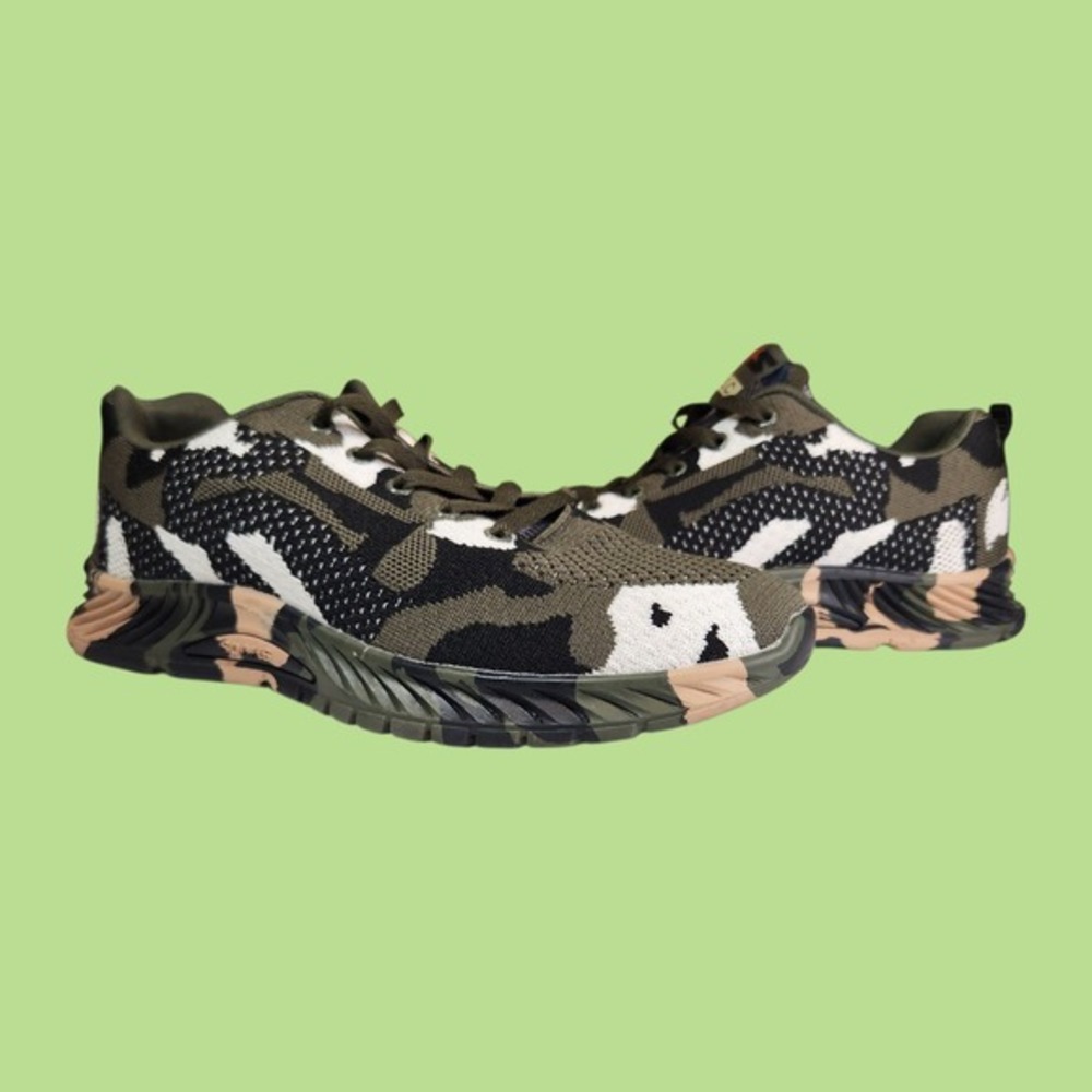Running Shoes Camouflage Army Green Breathable Women Men Sneakers US Men size 10